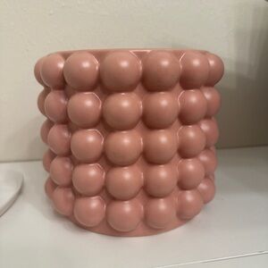H&M home bubbles plant pot home decor shelf matte pink blush holder modern